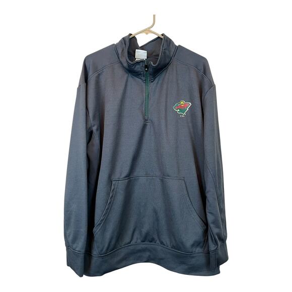 NHL Minnesota Wild 1/4 Jacket Gray Pockets Men’s Size X-Large Hockey XL - Picture 6 of 7
